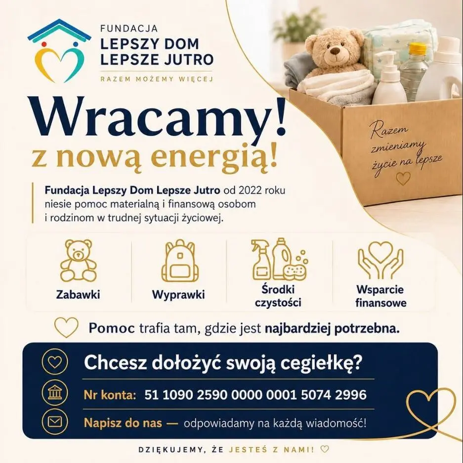 Grafika Fundacji informująca o formach pomocy